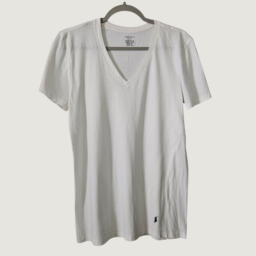 Polo Ralph Lauren Mens V-Neck T-Shirt Stretch Classic Cotton Pony‎ Logo Preppy